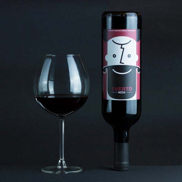 Vino rosso fermo Nizza DOCG - etichetta Everto | Casa Fassona